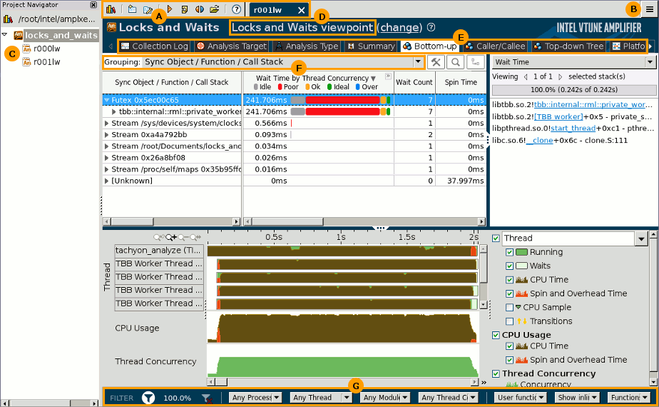 VTune Amplifier Standalone GUI