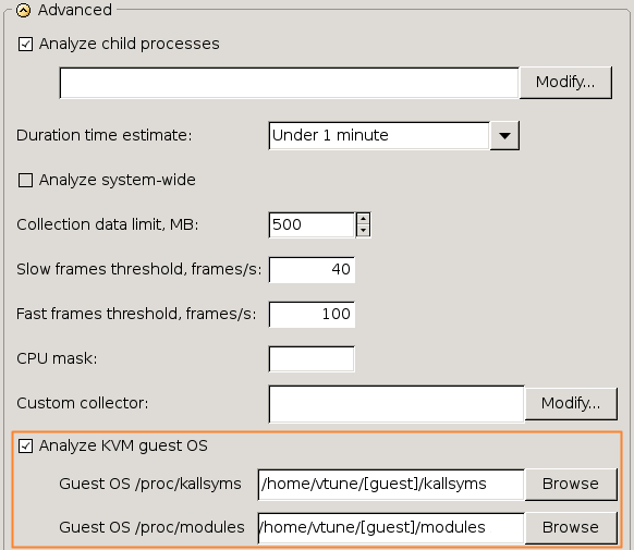 Analyze KVM guest OS option